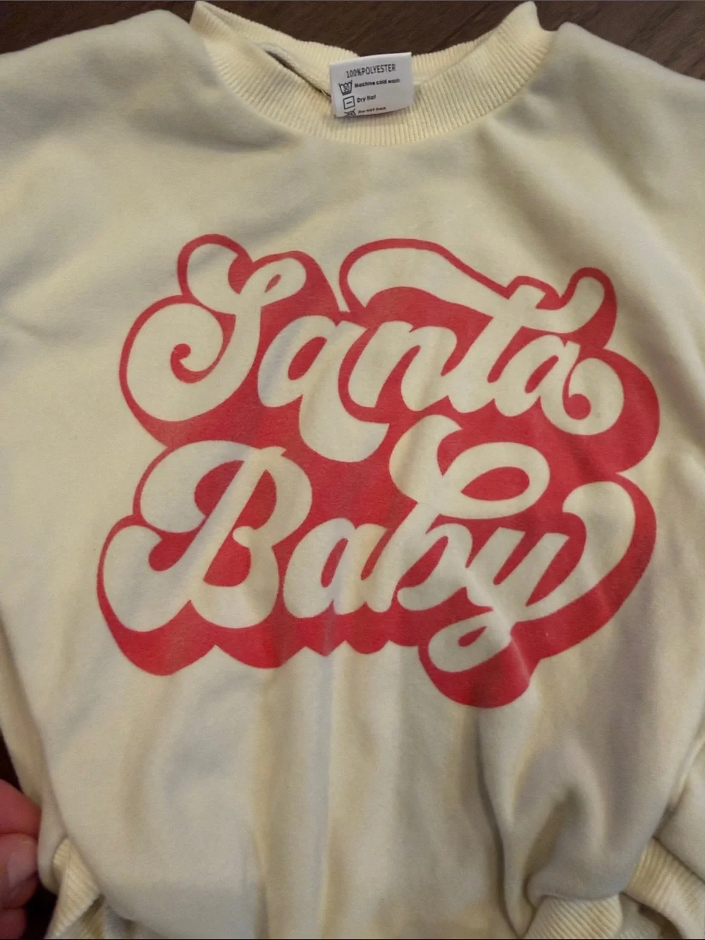 Blanxy by Lily & Max Santa Baby Long Sleeve Onesie - C39-146